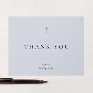 Carte De Remerciements Grâce Croix minimale religieuse