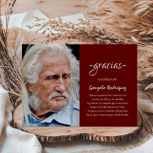 Carte De Remerciements Gracias Simpatia   Photo espagnole de sympathie