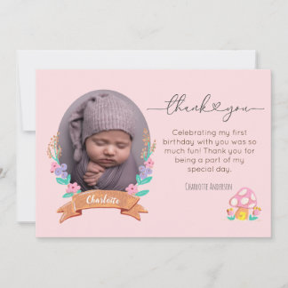 Carte De Remerciements Gracity Blossoms Floral rose message photo