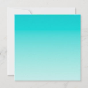 Carte De Remerciements gradient aqueux turquoise