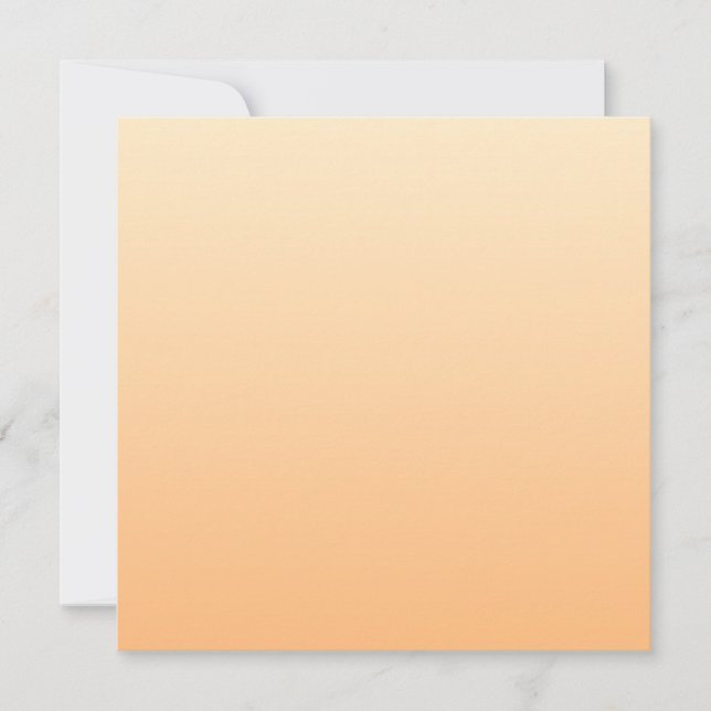 Carte De Remerciements Gradient de couleur jaune clair et orange (Devant)