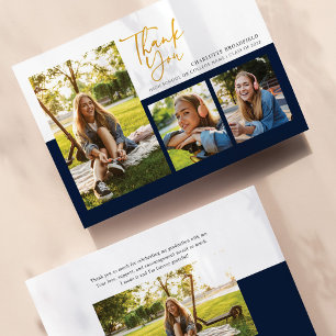 Carte De Remerciements Graduation 2025 Photo Collage Script