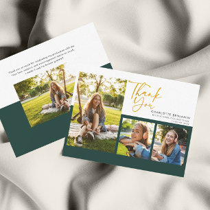 Carte De Remerciements Graduation 2025 Photo Collage Script Graduate