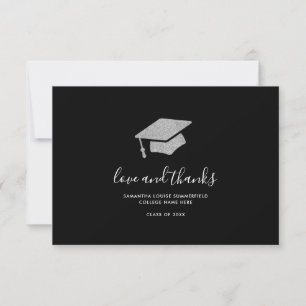 Carte De Remerciements Graduation Élégante 2025 Photo Grad