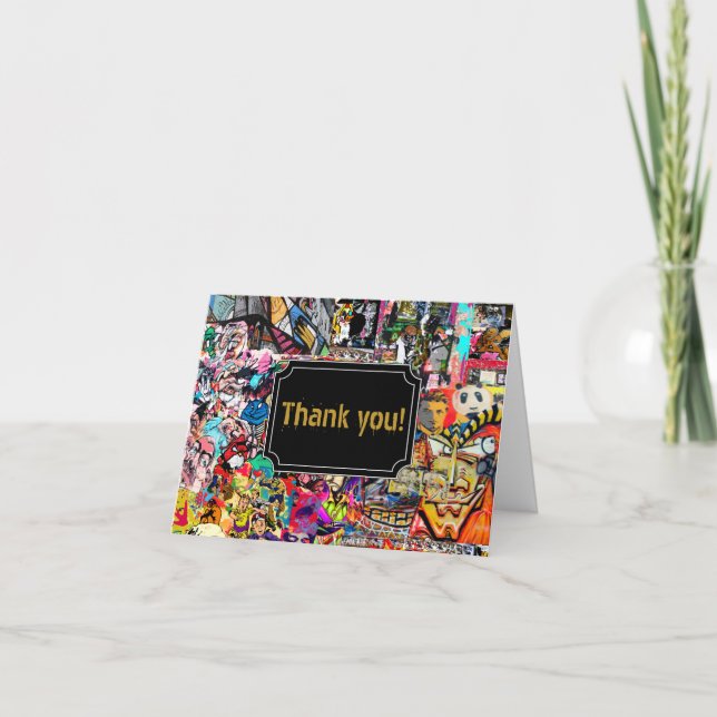 Carte De Remerciements Graffiti (Devant)