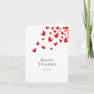 Carte De Remerciements Graines en papier Origami