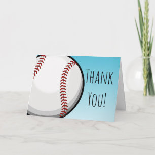 Carte De Remerciements Grand Baseball Remerciement Personnalisé