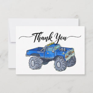 Carte De Remerciements Grand camion pickup