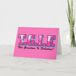Carte De Remerciements Grand-maman fabuleuse de TGIF