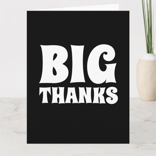 CARTE DE REMERCIEMENTS GRAND MERCI  (Devant)