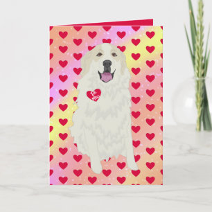 Carte De Remerciements Grand Pyrénées Badger Markets Valentines Day