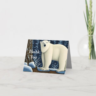 Carte De Remerciements Grande Ours Blanc Du Nord