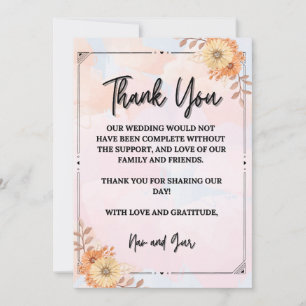 Carte De Remerciements Gratitude à chaque regard
