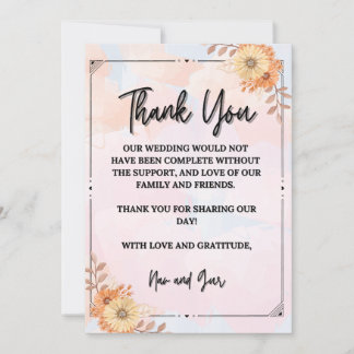 Carte De Remerciements Gratitude à chaque regard