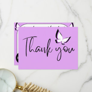 Carte De Remerciements Gratitude du papillon pourpre