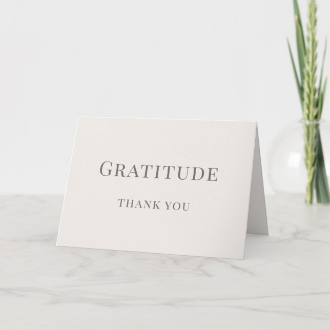 Carte De Remerciements Gratitude - Minimaliste  (Devant)