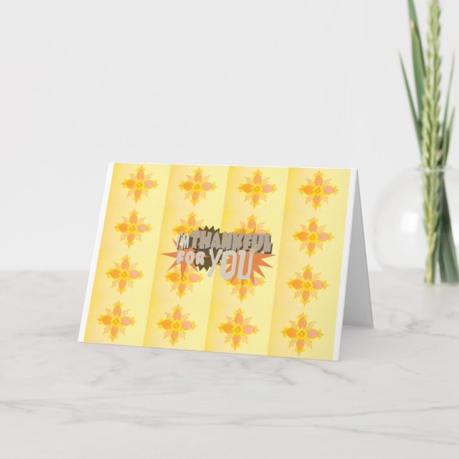 Carte De Remerciements Gratitude profonde : "Merci pour vous" avec amour, (Devant)