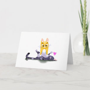 Carte De Remerciements GRATTE LES CHATS DES FOSSES (verni) Jeff Willis Ar