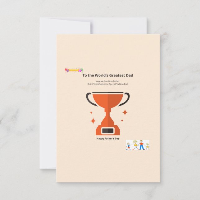 Carte De Remerciements Great Daddy (Devant)