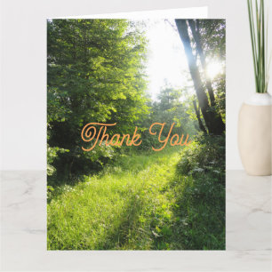 Carte De Remerciements Green Forest Meadow