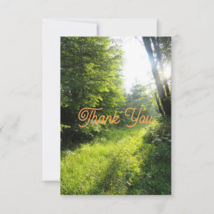 Carte De Remerciements Green Forest Meadow