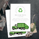 Carte De Remerciements Green Garbage Truck Kids N'importe quel âge Annive<br><div class="desc">A Fun Cute Boys GARBAGE TRUCK THEME BANTHDAY Collection.- c'est une Elégante Simple Minimal sketchy Illustration de camion à ordures vert, parfait pour votre fête d'anniversaire. Il est très facile de customiser, avec vos données personnelles. Si vous avez besoin d'un autre produit correspondant ou de la personnalisation, veuillez envoyer un...</div>