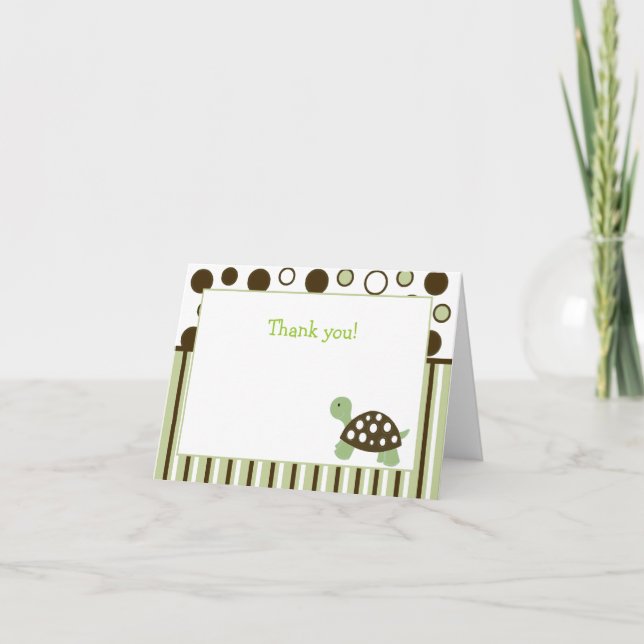 Carte De Remerciements Green Mod Dot (Devant)