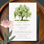 Carte De Remerciements Green Watercolor Willow Tree Farm Wedding Invitati<br><div class="desc">Pour toute autre personnalisation ou tout autre élément correspondant,  n'hésitez pas à me contacter à l'adresse yellowfebstudio@gmail.com</div>