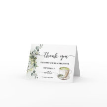 Greenery Perfect Matcha Thank You Card Folded