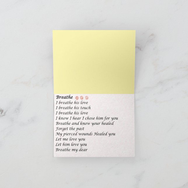 Carte De Remerciements Greeting Card ' Breathe' (Intérieur)