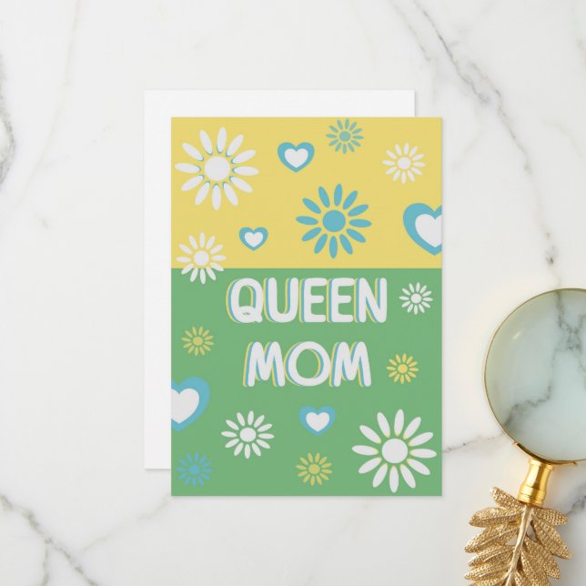 Carte De Remerciements Greeting Card for mom (Devant/Arrière en situation)