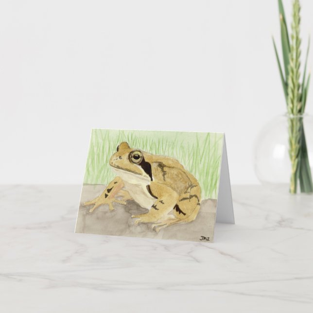 Carte De Remerciements Grenouille à bois (Devant)