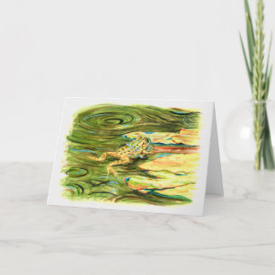 Carte De Remerciements Grenouille dans l'étang -