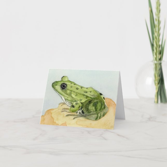 Carte De Remerciements Grenouille verte (Devant)