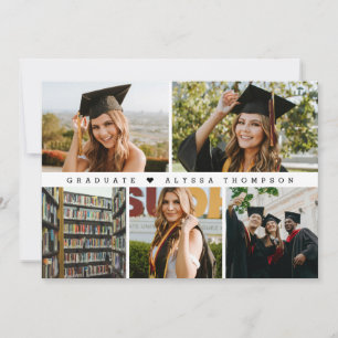 Carte De Remerciements Grille de photos de diplômes d'études supérieures 