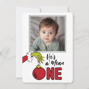 Carte De Remerciements Grinch C'est un Mean un 1er anniversaire