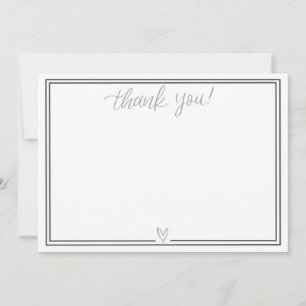 Carte de remerciements (gris clair)