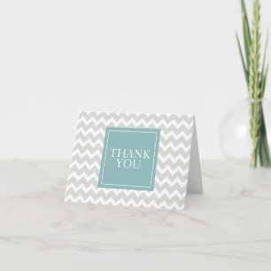 Carte de remerciements gris de chevron