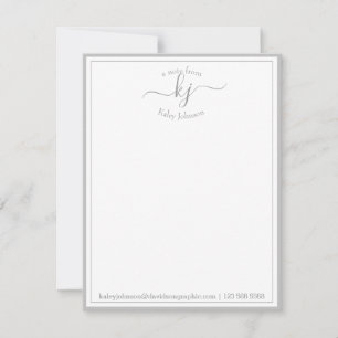 Carte De Remerciements Gris Léger Personnalisé À Partir Du Bureau De La C