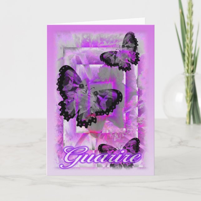 Carte De Remerciements Guarire Thank You Italian Butterfly Card (Devant)