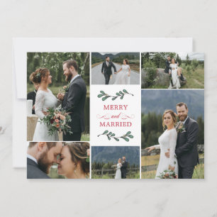 Carte De Remerciements Gui de Noël rouge avec amour Joyeux Noël Mariage
