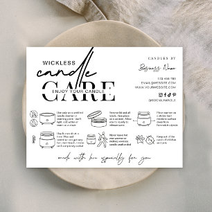 Carte De Remerciements Guide de sécurité minimal pour bougie sans mèche