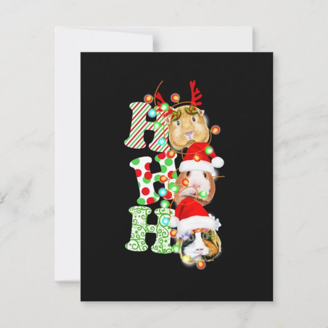 Carte De Remerciements Guinea Pig Christmas (Devant)