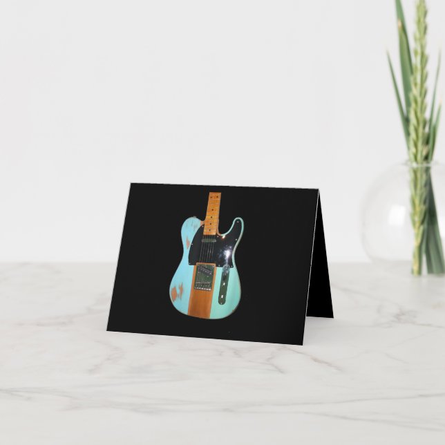 Carte De Remerciements Guitar Gift| Guitare électrique Cool (Devant)