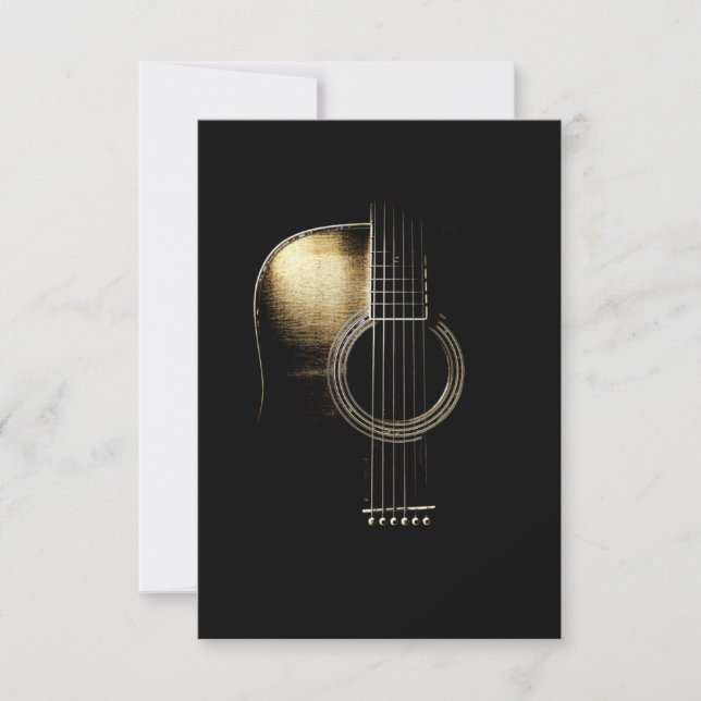 Carte De Remerciements Guitare acoustique Lite (Devant)