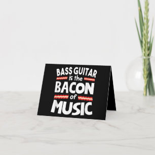 Carte De Remerciements Guitare Lover Bass Guitar Est Le Bacon De La Musi