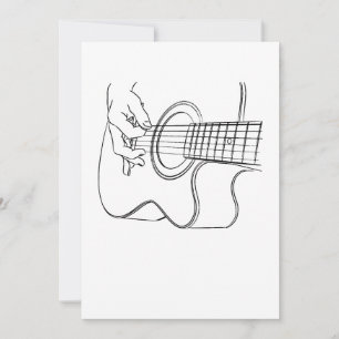 Carte De Remerciements Guitare Lover  Cadeau de guitare acoustique