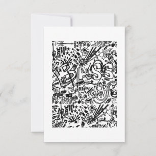 Carte De Remerciements Guitare Lover Cadeau Motif de guitare