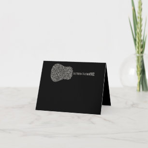 Carte De Remerciements Guitare Lover   Guitare Notes Cadeau