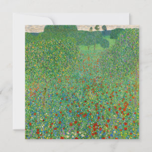 Carte De Remerciements Gustav Klimt - Champ de coquelicots